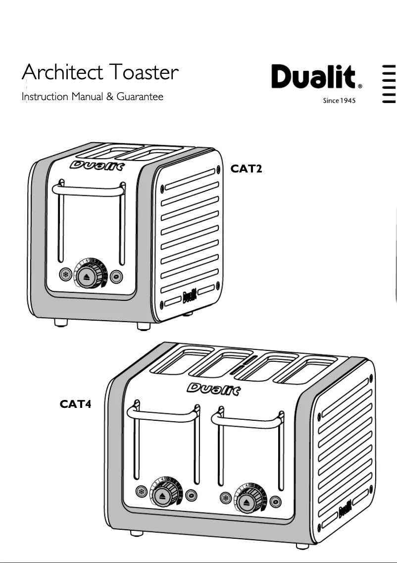 Page 1 de la notice Manuel utilisateur Dualit Architect 46523