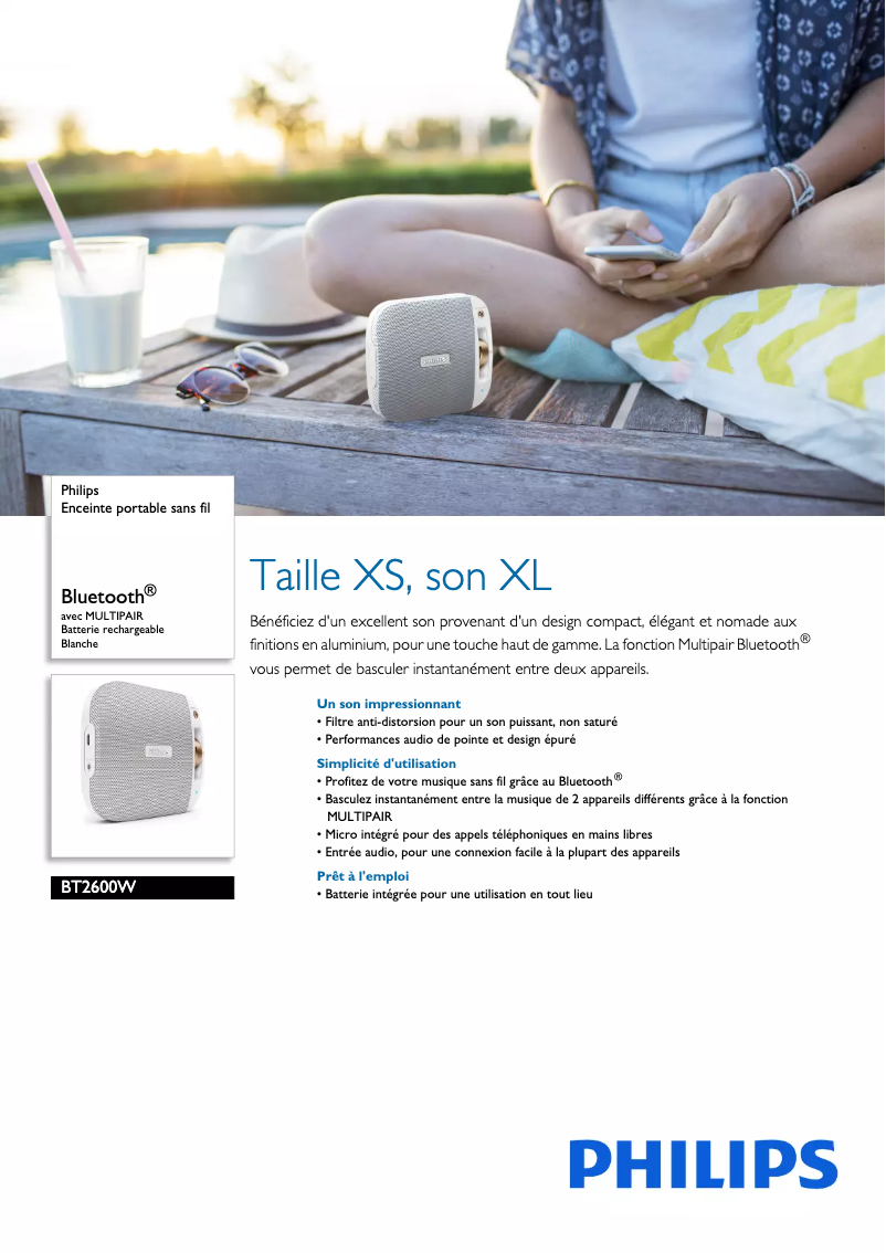 Image de la première page du manuel de l'appareil BT2600W