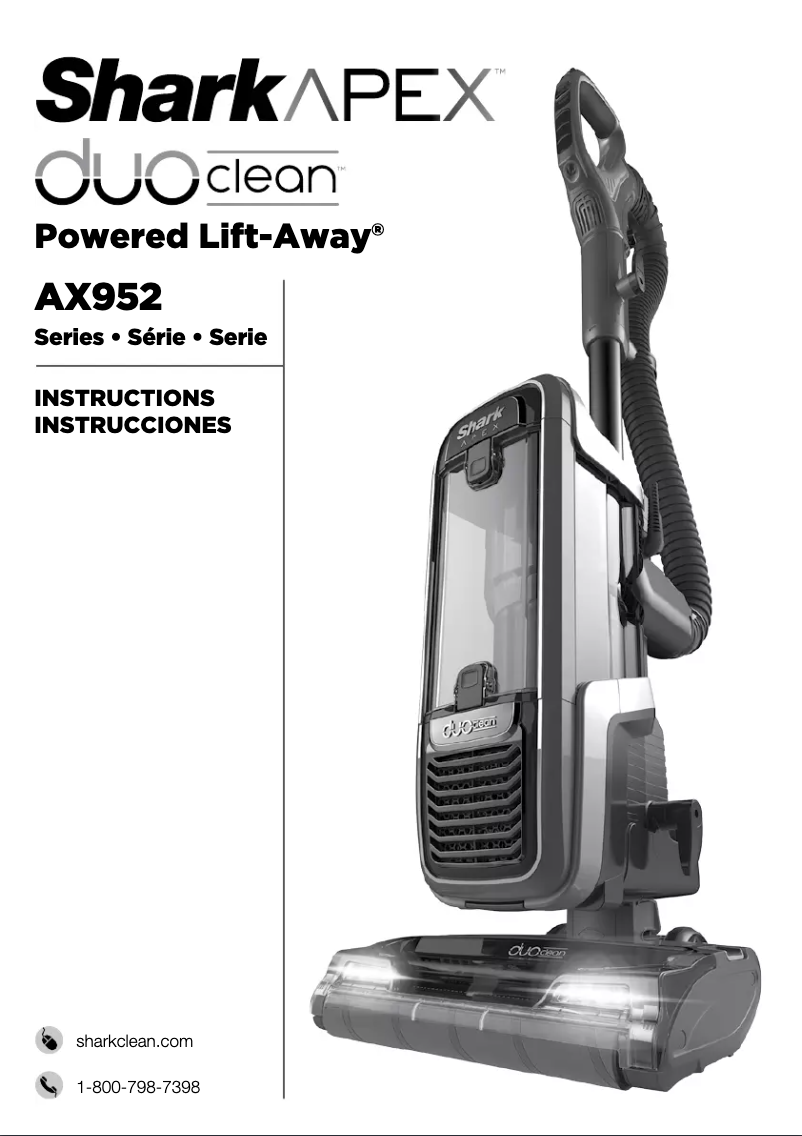Page 1 de la notice Manuel utilisateur Shark Apex DuoClean AX951