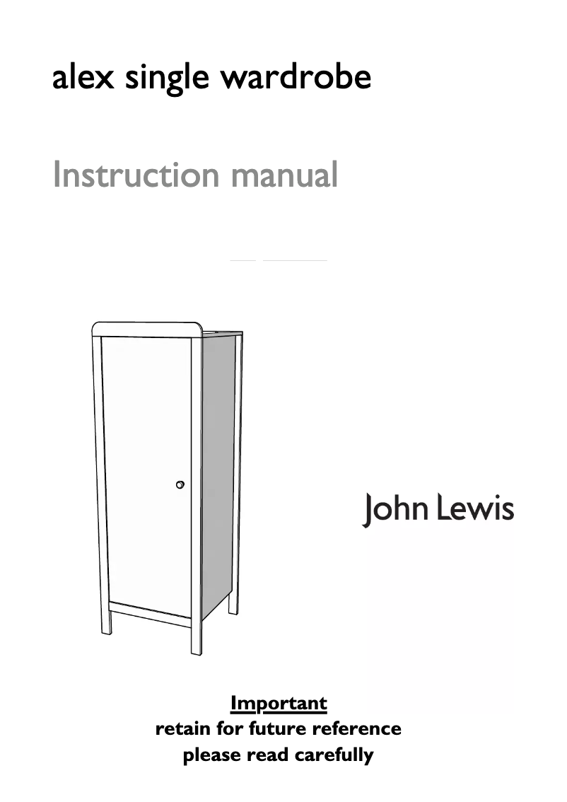 Page n°1 - Manuel utilisateur John Lewis Alex