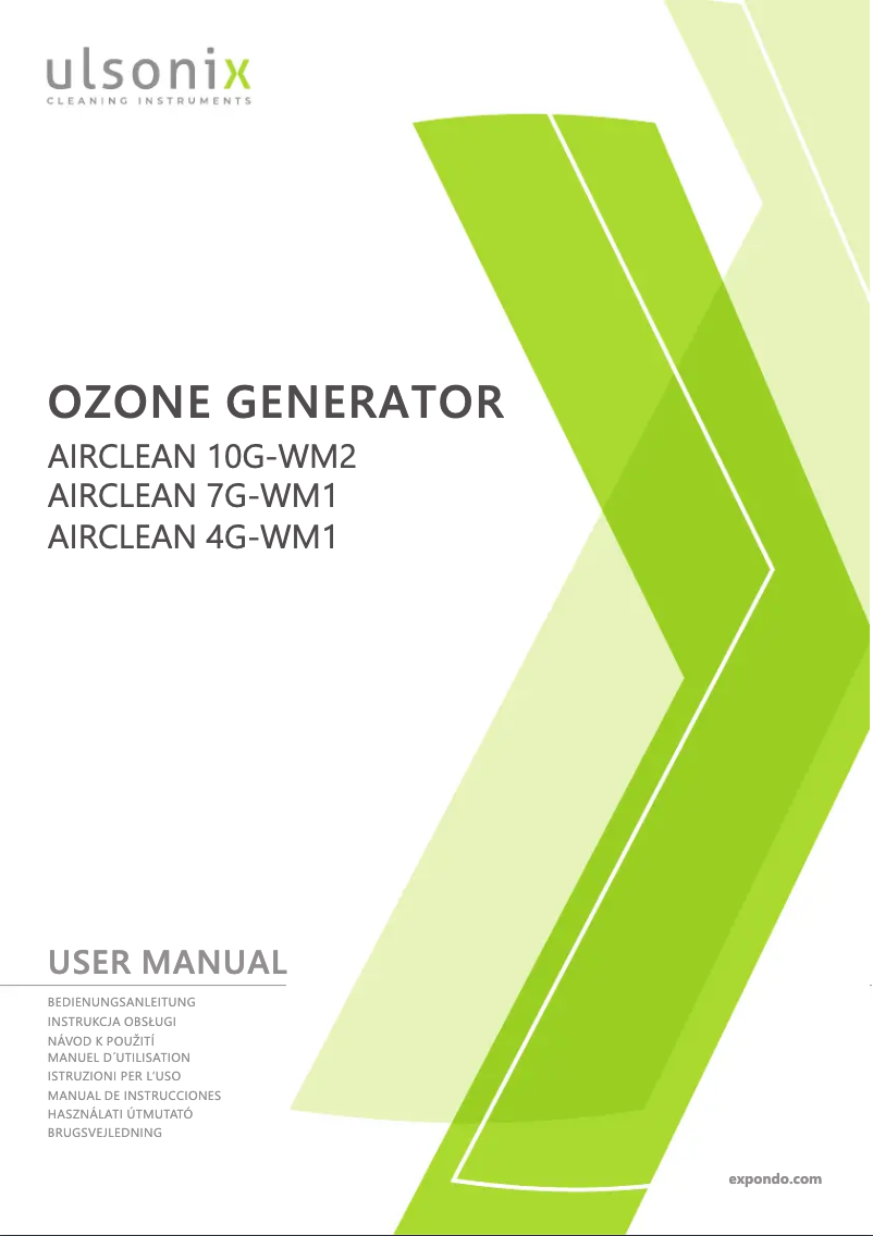Image de la première page du manuel de l'appareil AIRCLEAN 10G-WM2