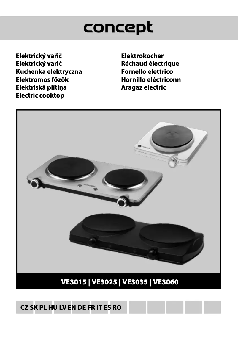 Image de la première page du manuel de l'appareil VE3025