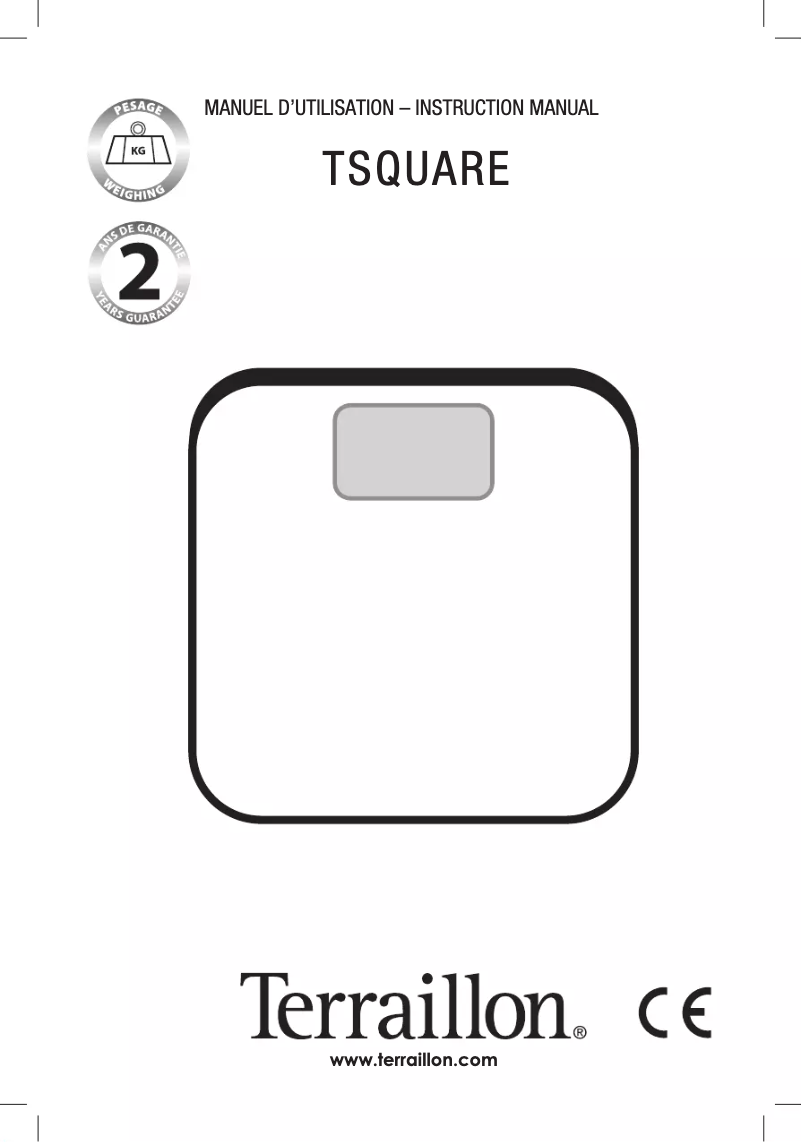 Image de la première page du manuel de l'appareil TSQUARE