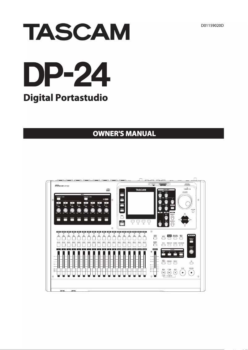 Page n°1 - Manuel utilisateur Tascam DP-24