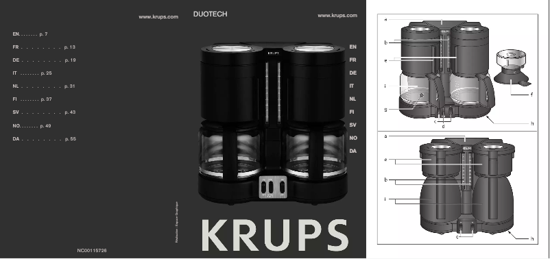 Page n°1 - Manuel utilisateur Krups Duothek Plus F4647110F