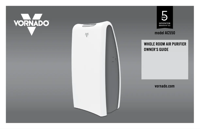 Page 1 de la notice Manuel utilisateur Vornado AC550