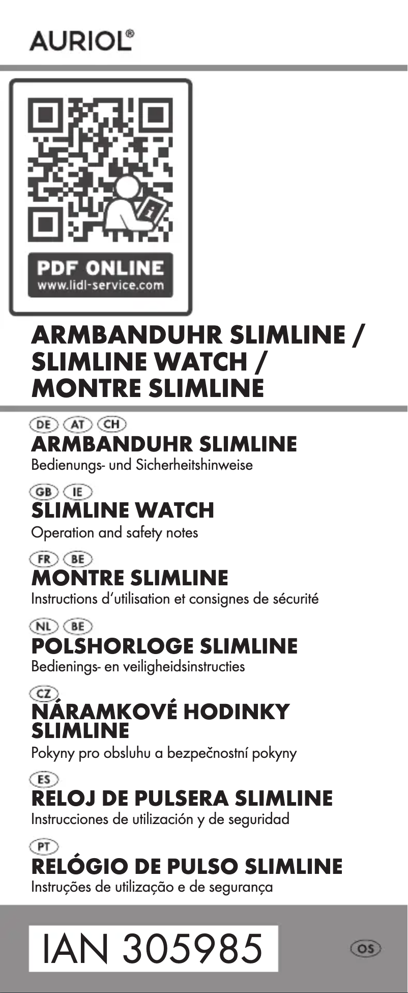 Imagen de la primera página del manual del dispositivo IAN 305985