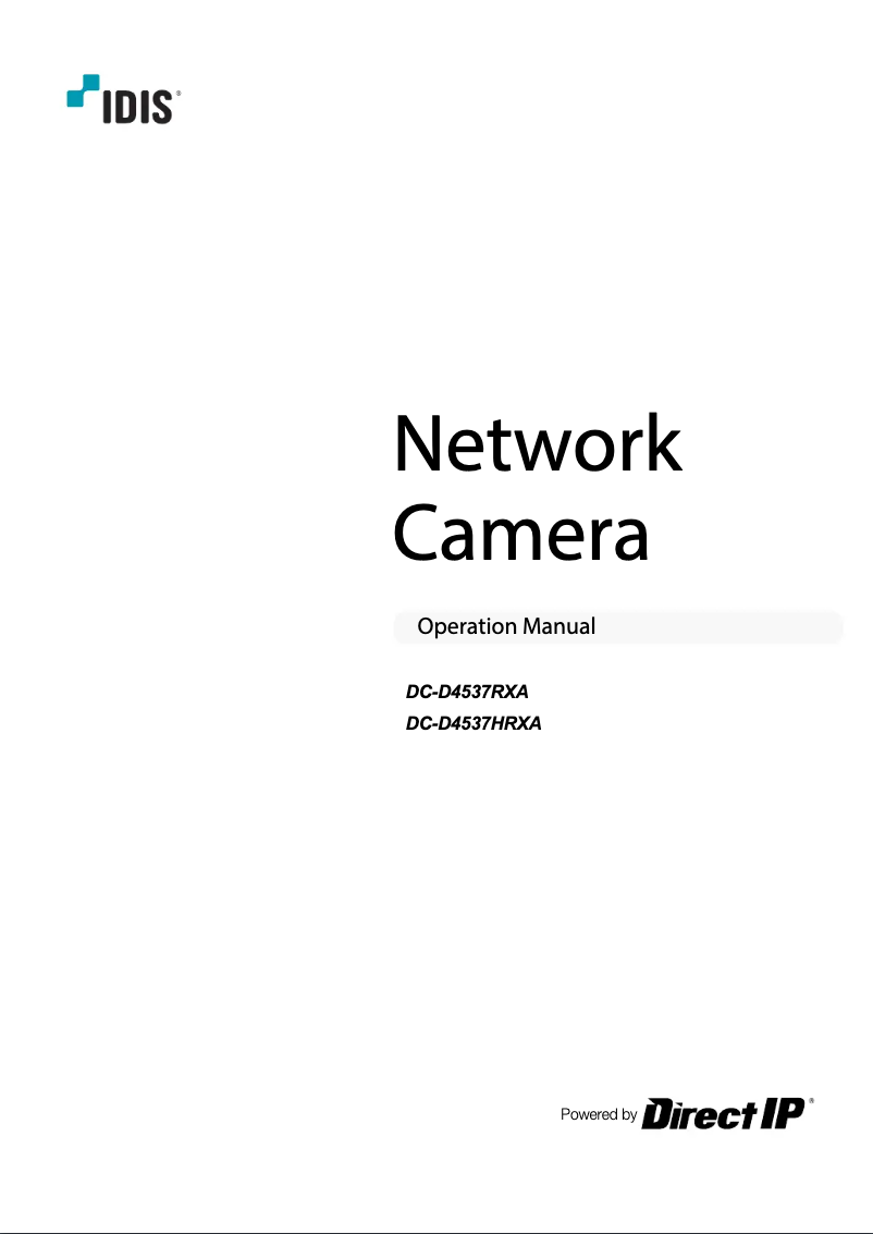 Page 1 de la notice Manuel utilisateur IDIS DC-D4537HRXA
