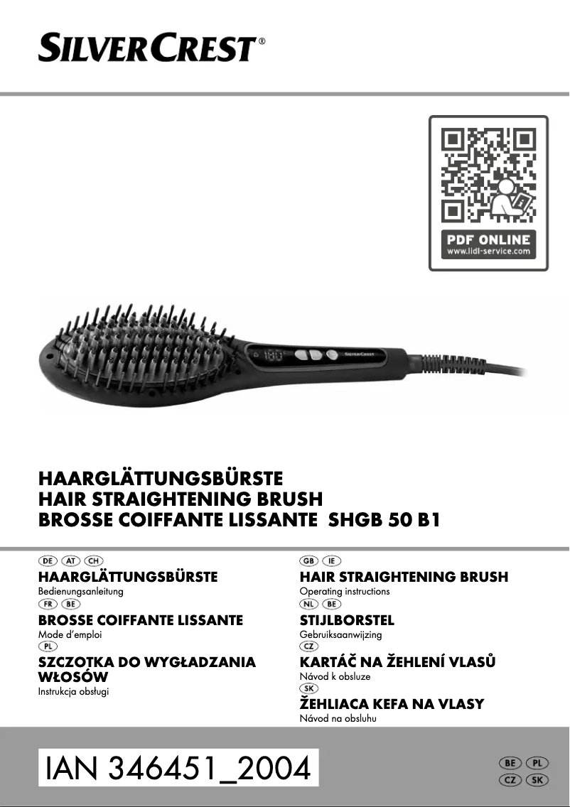 Page n°1 - Manuel utilisateur SilverCrest SHGB 50 B1