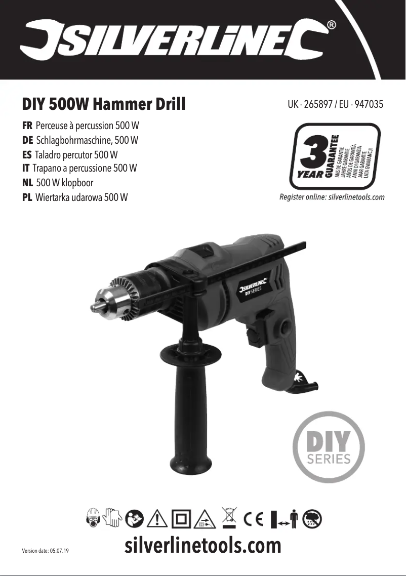 Page 1 de la notice Manuel utilisateur Silverline 265897