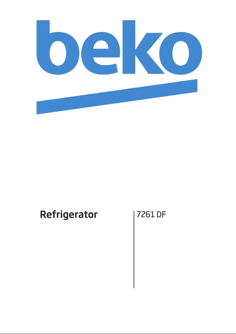 Page 1 de la notice Manuel utilisateur Beko 7261 DF
