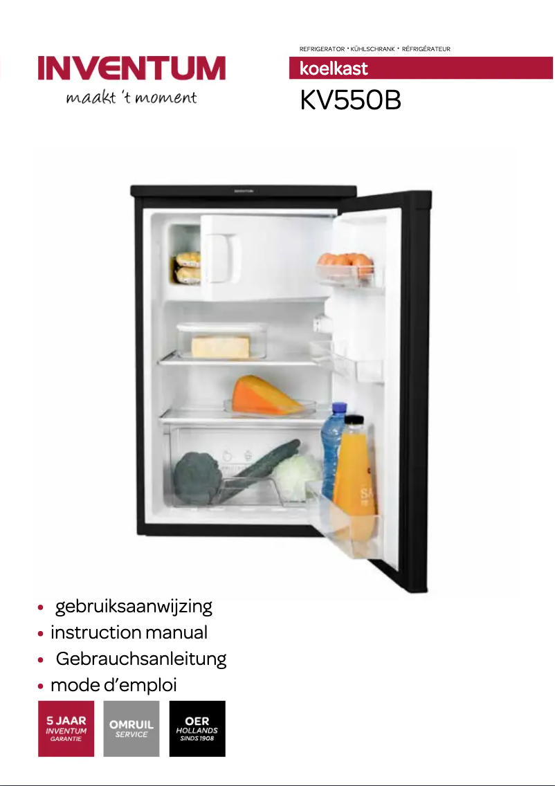 Image de la première page du manuel de l'appareil KV550B