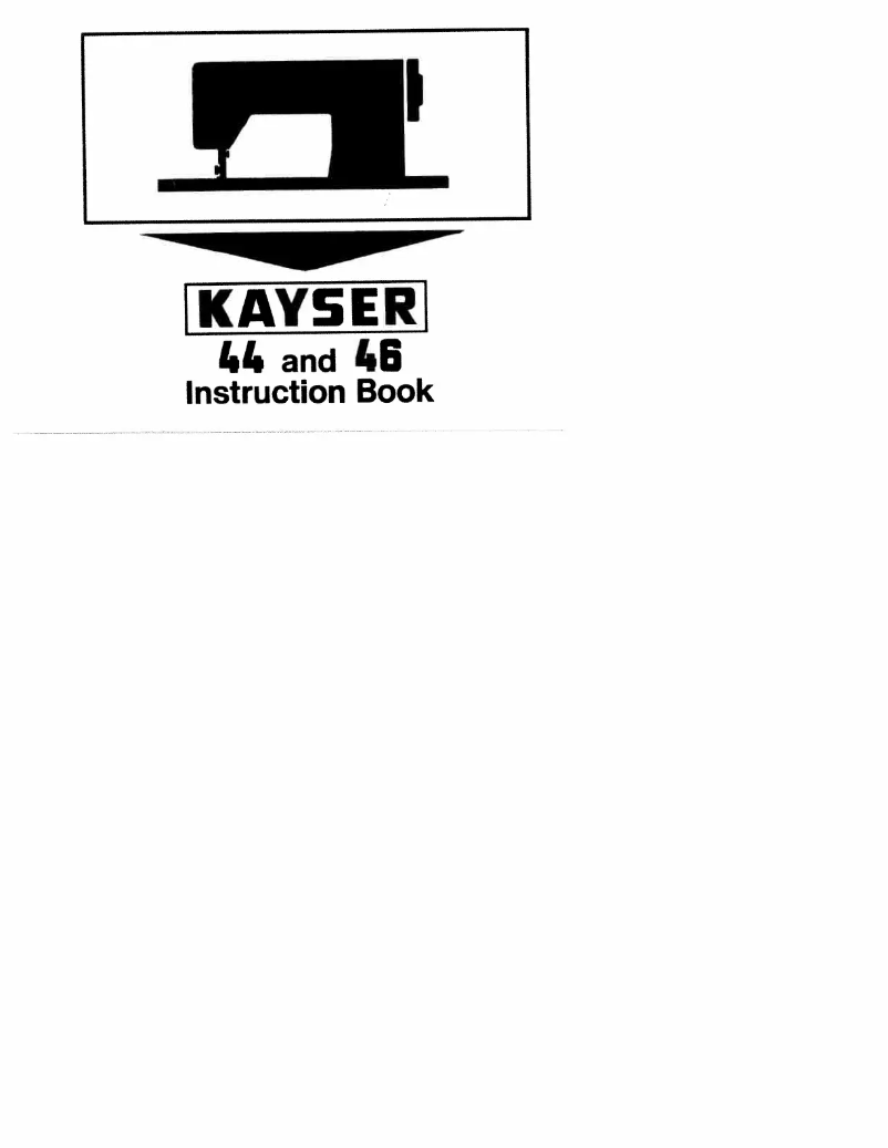 Image de la première page du manuel de l'appareil kayser 44