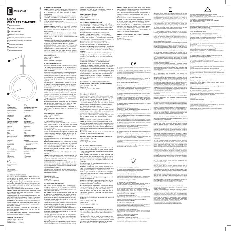 Page 1 de la notice Manuel utilisateur Cellular Line Neon