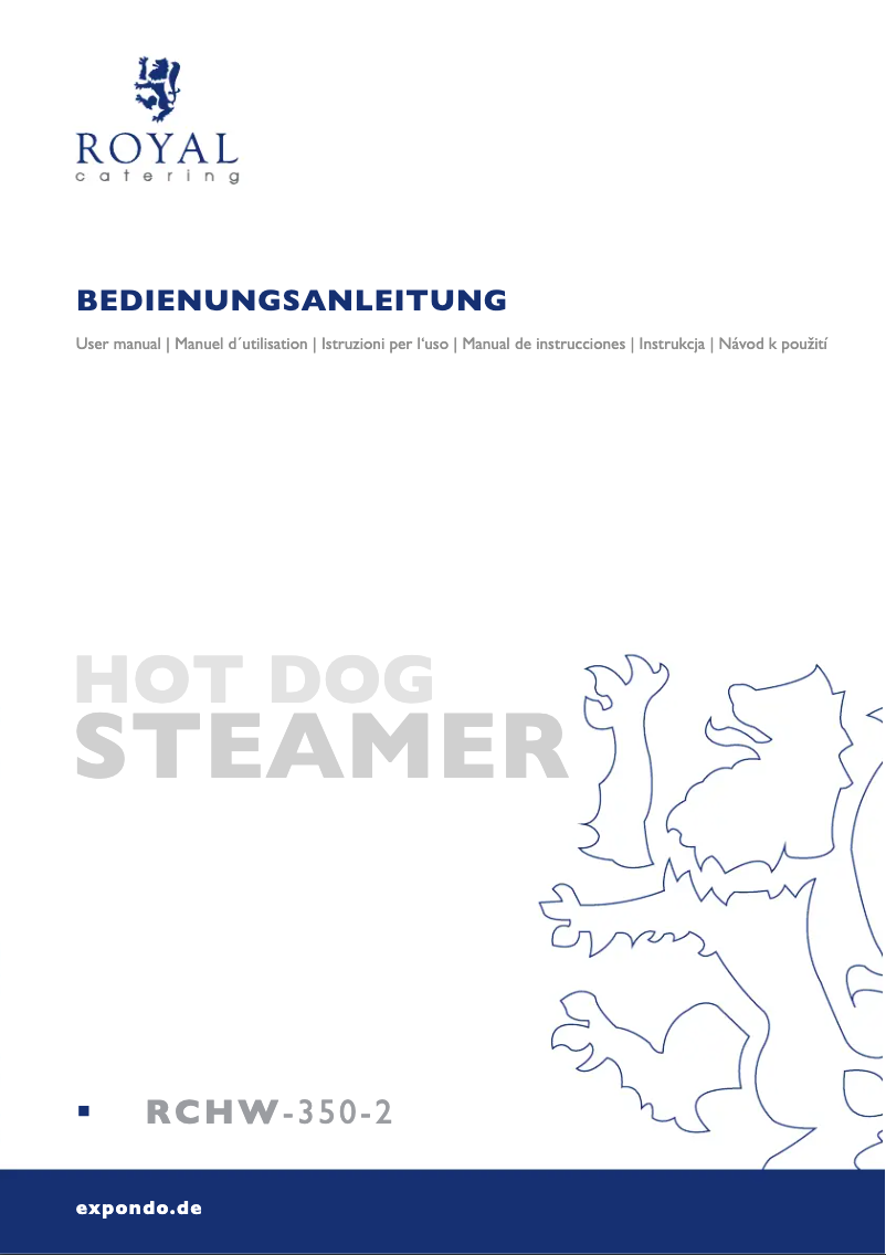 Page 1 de la notice Manuel utilisateur Royal Catering RCHW-350-2