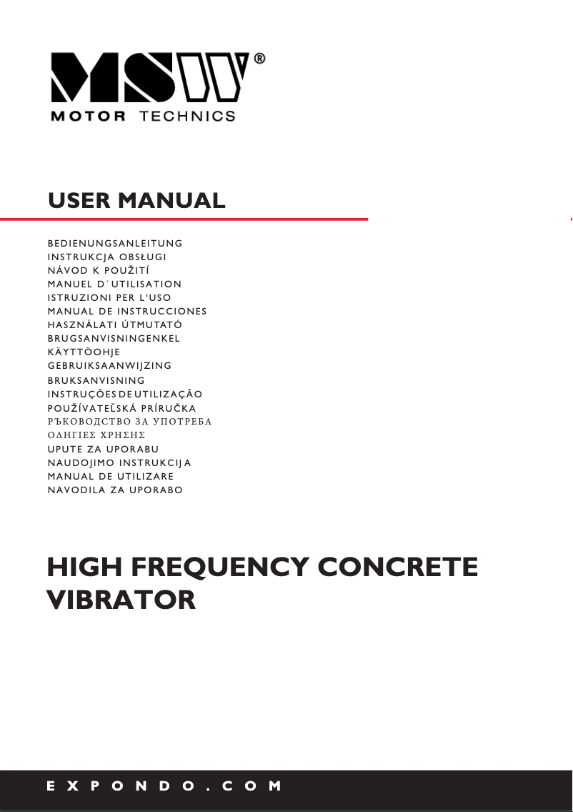 Page n°1 - Manuel utilisateur MSW MSW-HFCV-40