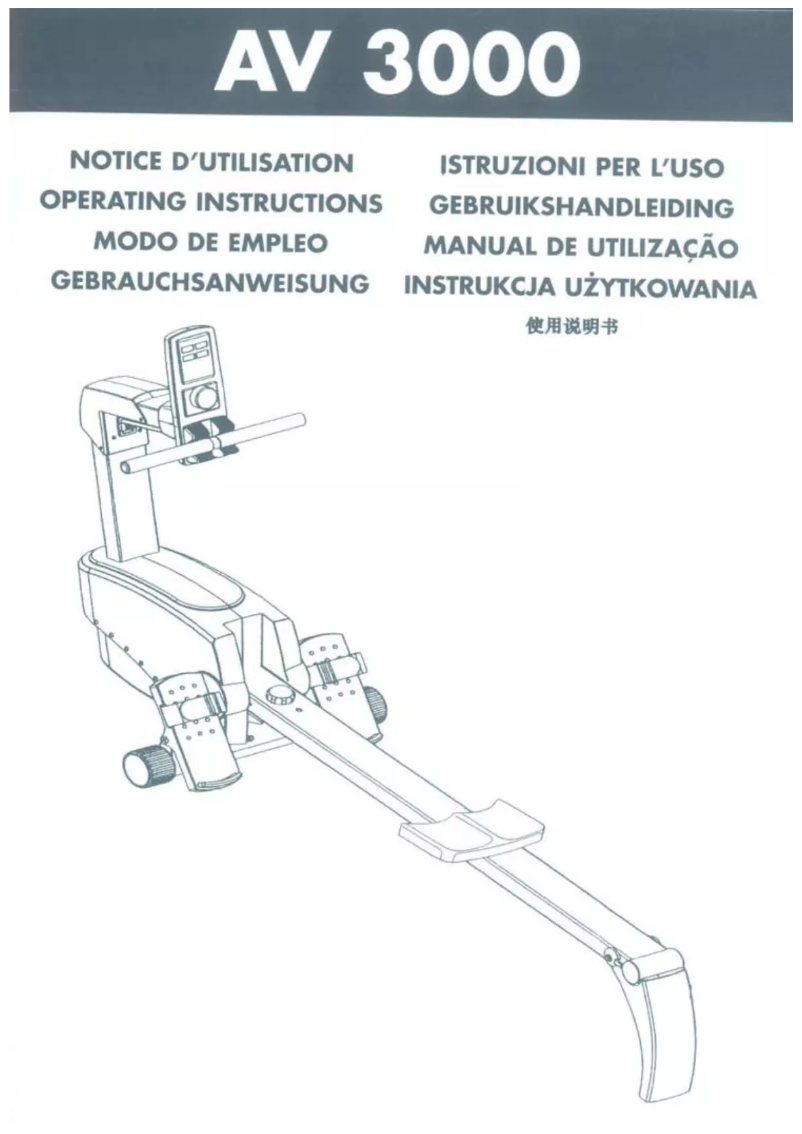 Image de la première page du manuel de l'appareil AV 3000