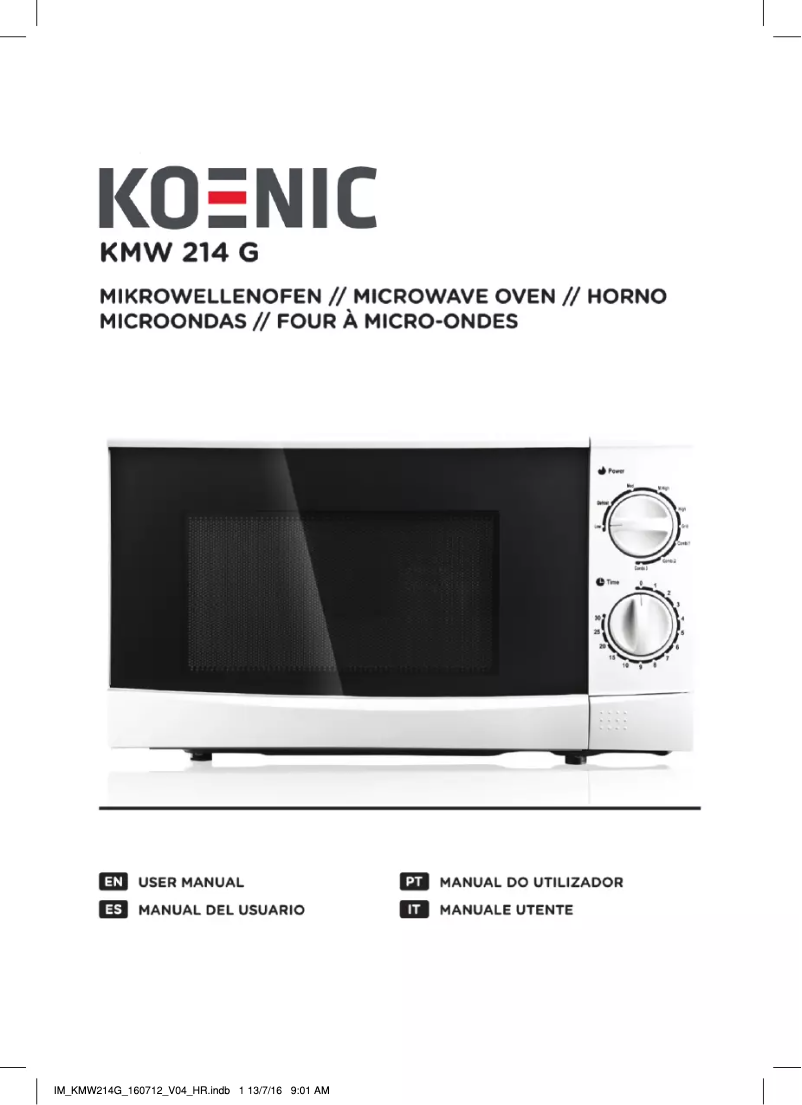 Página 1 del manual Manual de usuario Koenic KMW 214 G