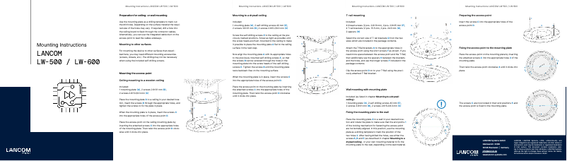 Page 1 de la notice Manuel utilisateur Lancom LW-500