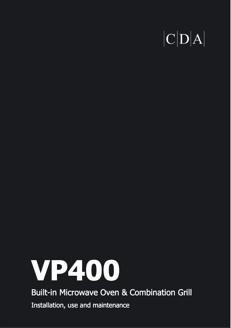 Page 1 de la notice Manuel utilisateur CDA VP400BL