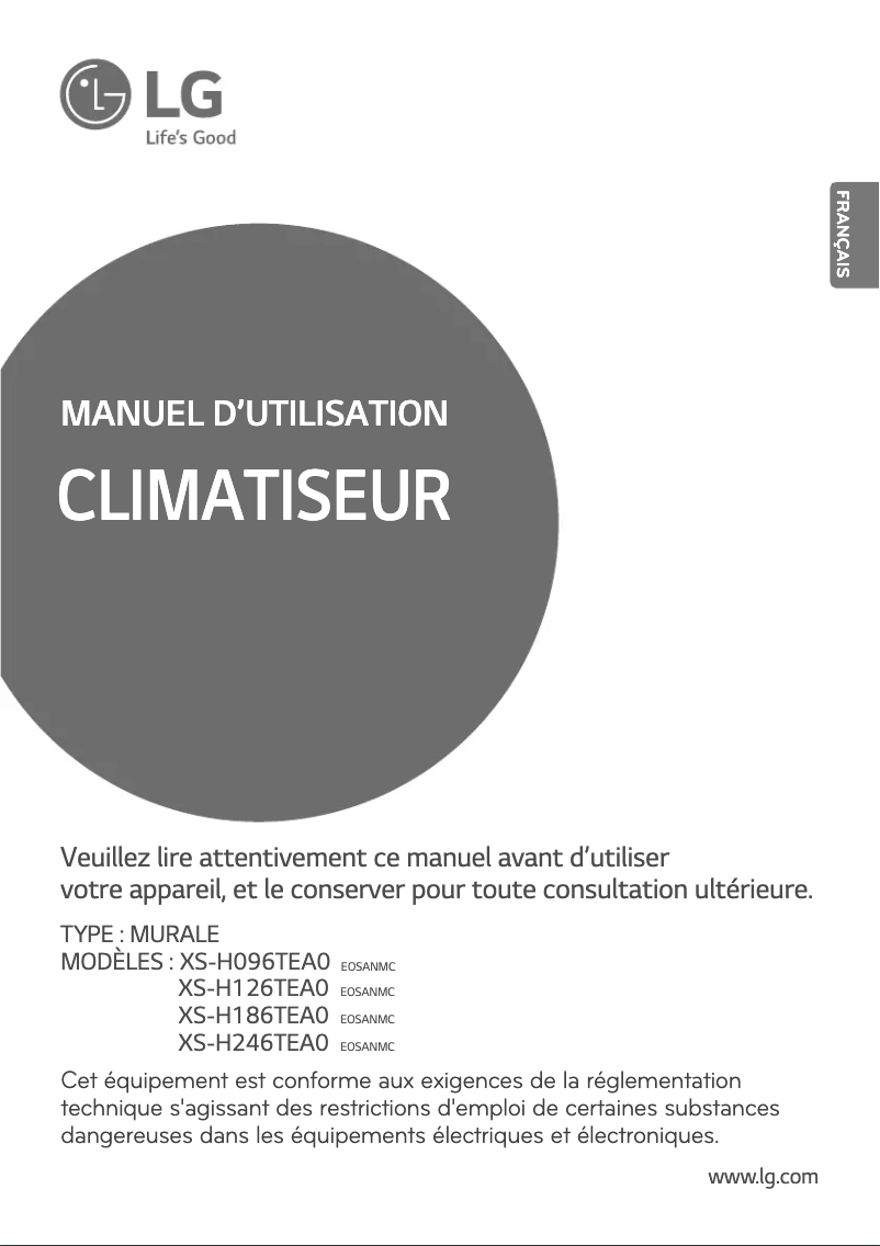 Página 1 del manual Manual de usuario LG XSNH096TEA0