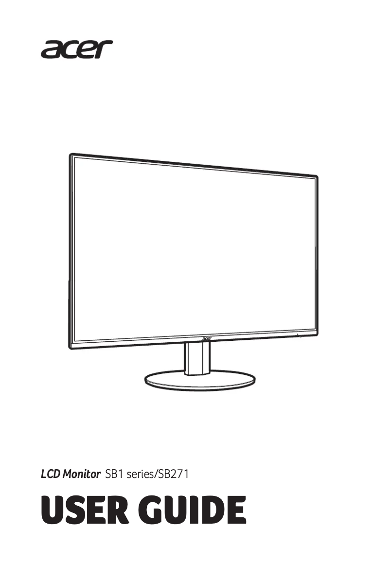 Página 1 del manual Guía de inicio rápido Acer SB271H