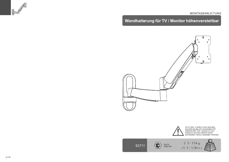 Page 1 de la notice Manuel utilisateur Ricoo S2711