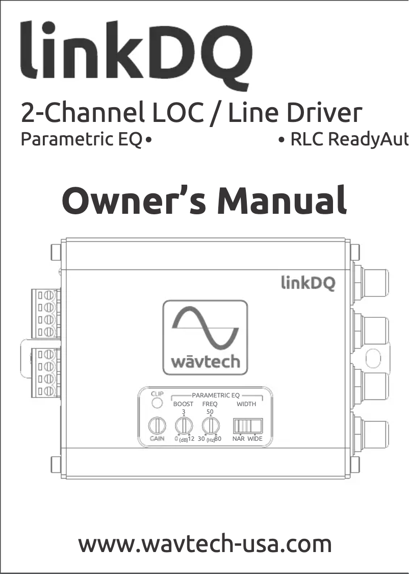Page n°1 - Manuel utilisateur Wāvtech linkDQ