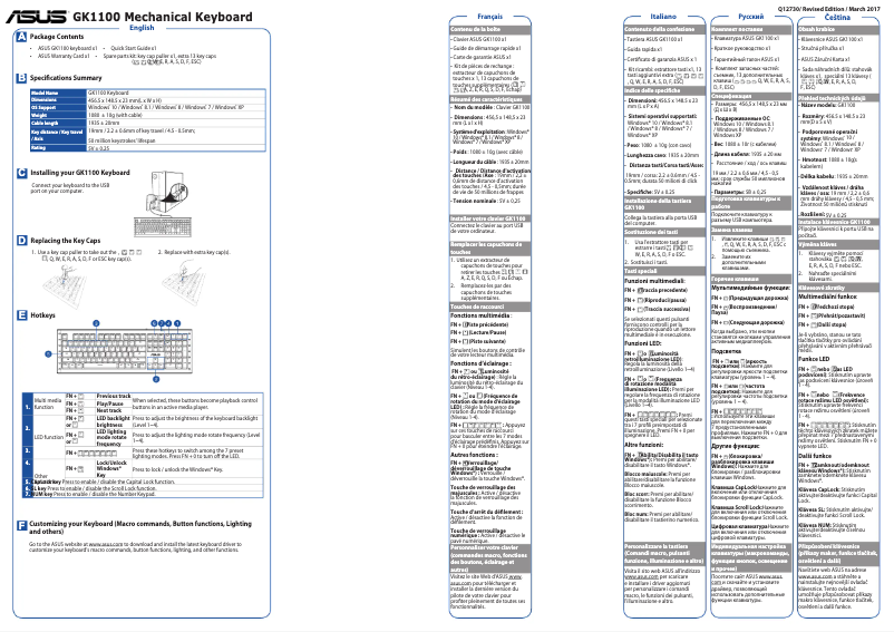 Page n°1 - Manuel utilisateur Asus ROG Sagaris GK1100