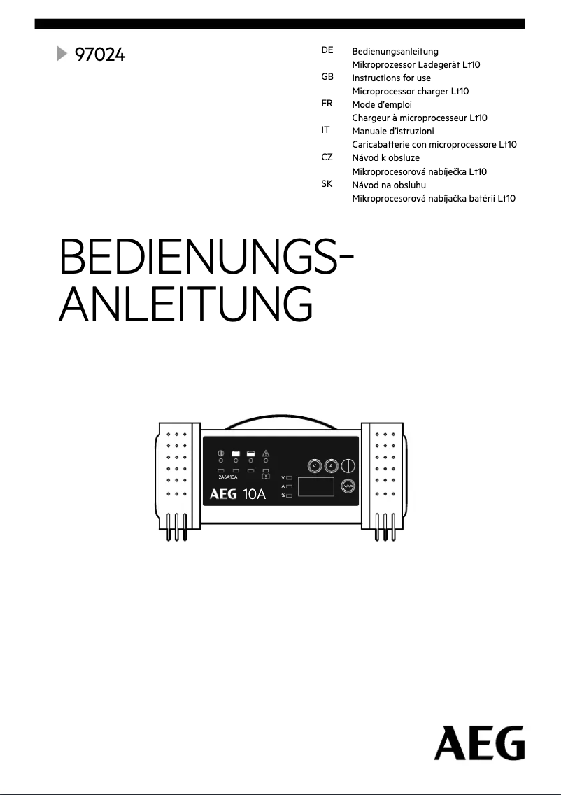 Página 1 del manual Manual de usuario AEG 97024