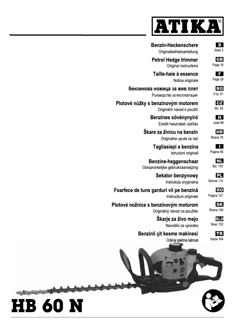 Page 1 de la notice Manuel utilisateur ATIKA HB 60 N