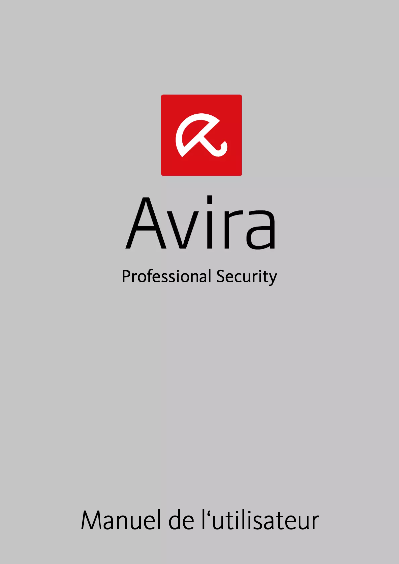 Page n°1 - Manuel utilisateur Avira Professional Security