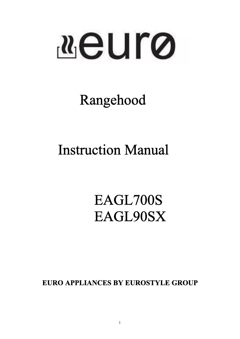 Page 1 de la notice Manuel utilisateur Euro Appliances EAGL90SX