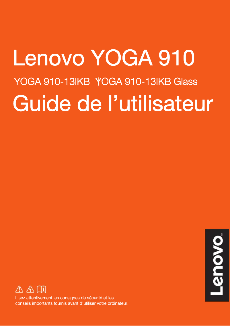 Page n°1 - Manuel utilisateur Lenovo Yoga 910-13IKB