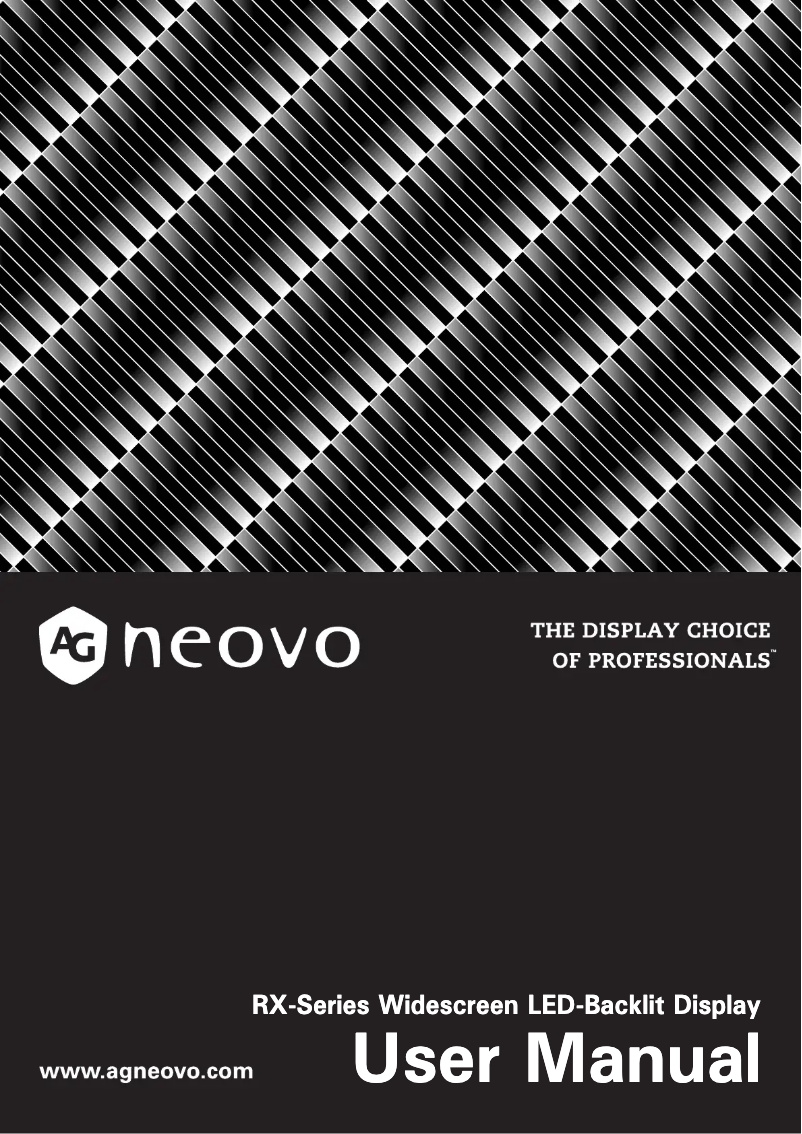 Page 1 de la notice Manuel utilisateur AG Neovo RX-24