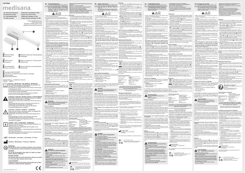 Page 1 de la notice Manuel utilisateur Medisana LC 860