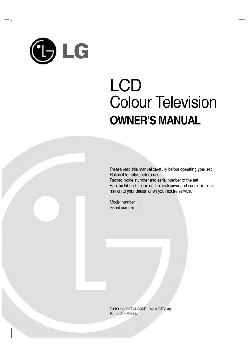 Página 1 del manual Manual de usuario LG RZ-27LZ50