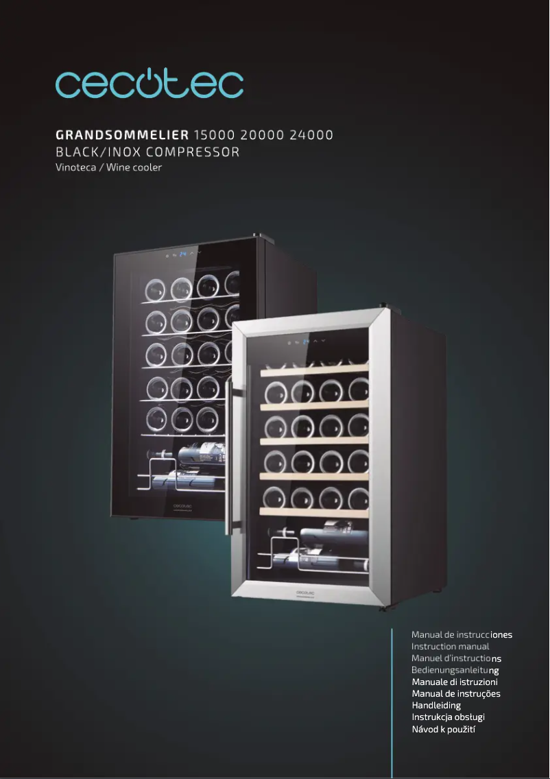 Page 1 de la notice Manuel utilisateur Cecotec GrandSommelier 15000