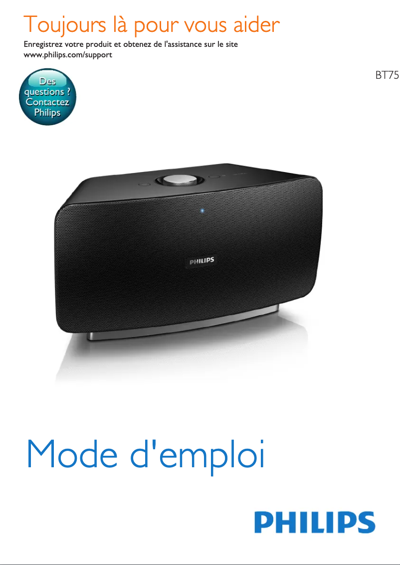 Page n°1 - Manuel utilisateur Philips BT7500B