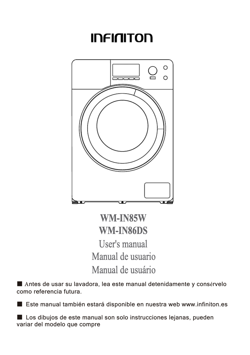 Page n°1 - Manuel utilisateur Infiniton WM-IN86DS