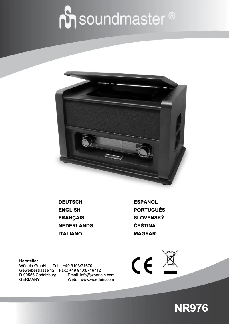 Page n°1 - Manuel utilisateur Soundmaster NR976