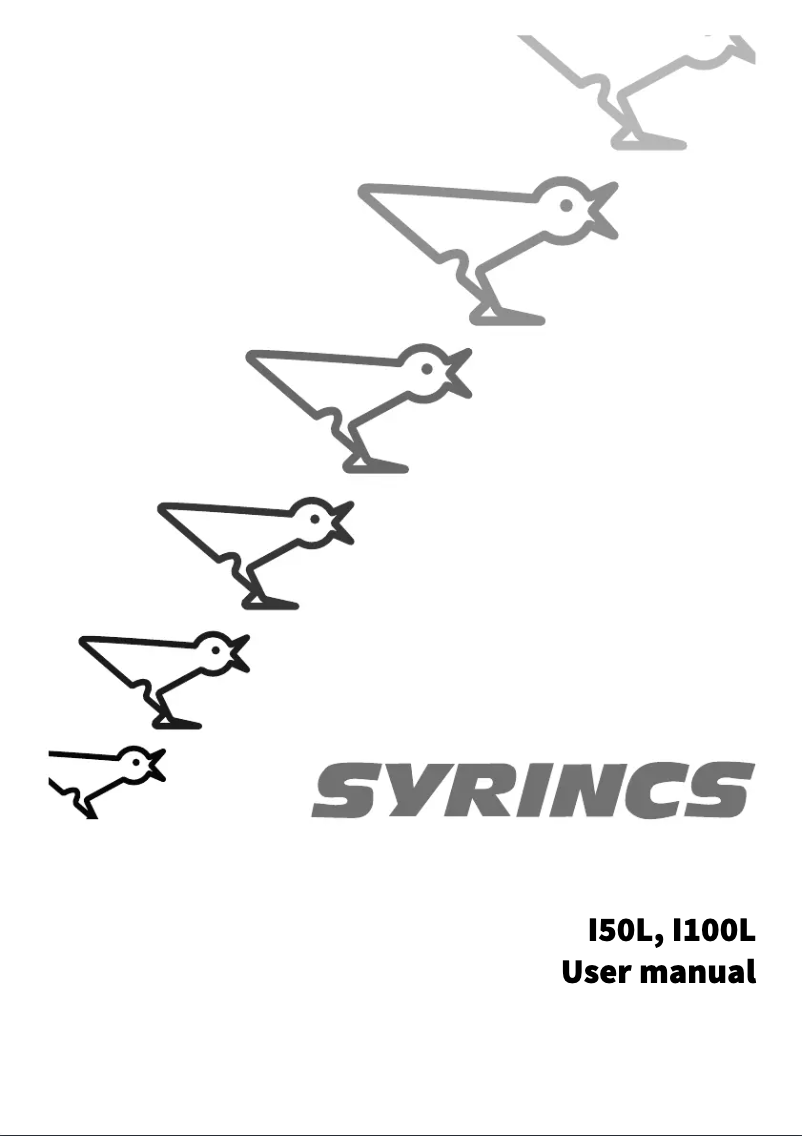 Page 1 de la notice Manuel utilisateur Syrincs I100L
