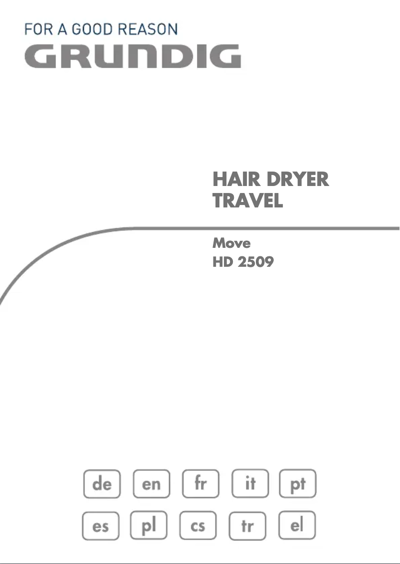 Page 1 de la notice Manuel utilisateur Grundig HD 2509 Sport and Travel
