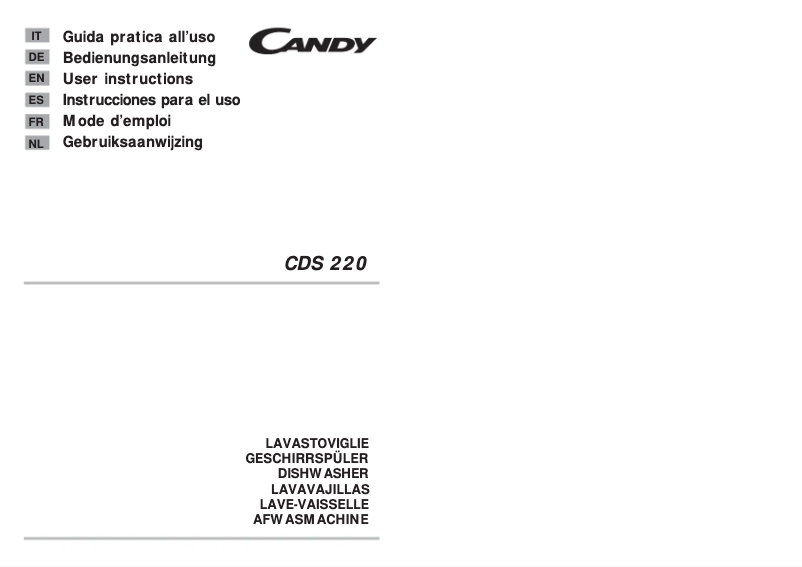 Page 1 de la notice Manuel utilisateur Candy LS CDS 220 N