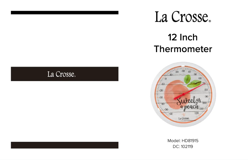 Page n°1 - Manuel utilisateur La Crosse Technology HD81915