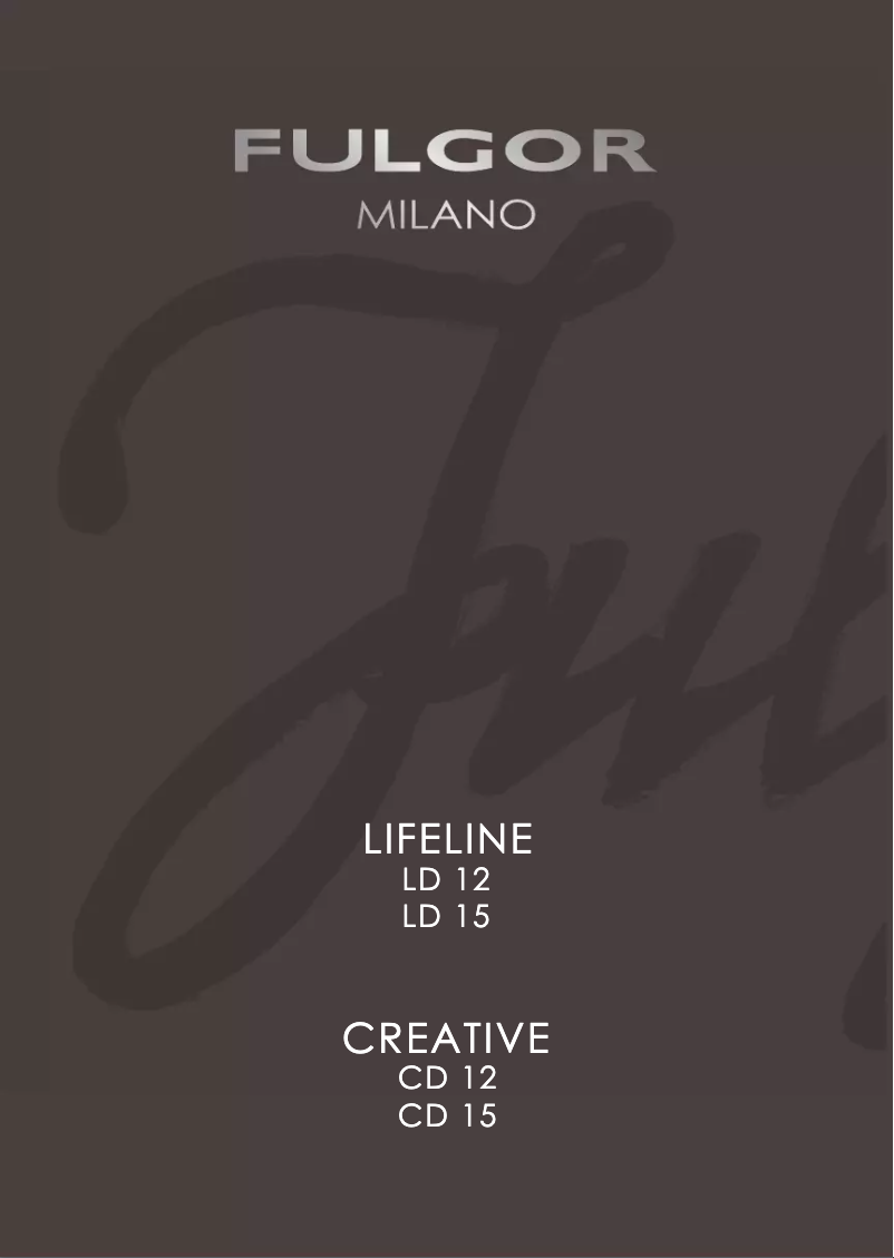 Page 1 de la notice Manuel utilisateur Fulgor Milano LD 15 WH
