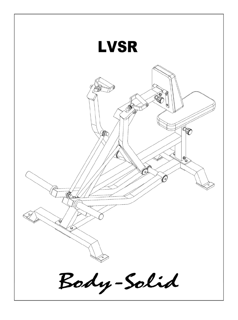 Page 1 de la notice Manuel utilisateur Body-Solid LVSR