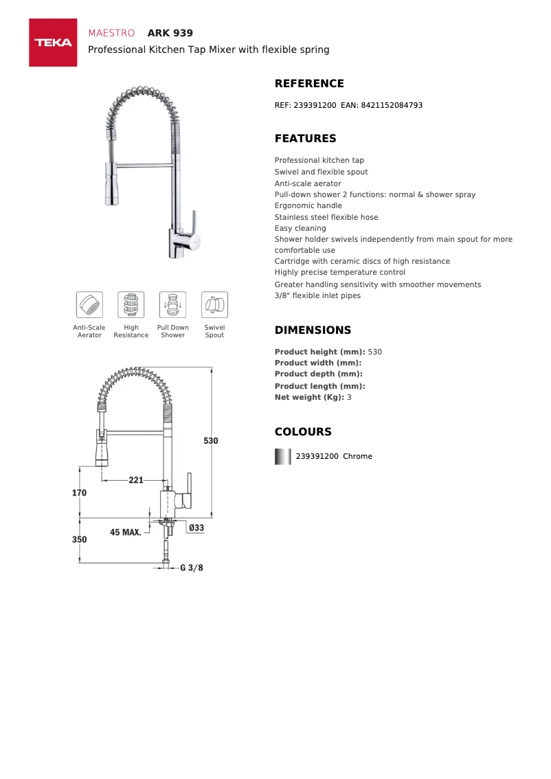 Image de la première page du manuel de l'appareil ARK 939