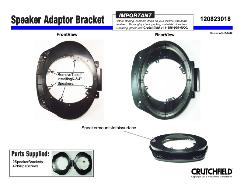 Page n°1 - Manuel utilisateur Metra 82-3018