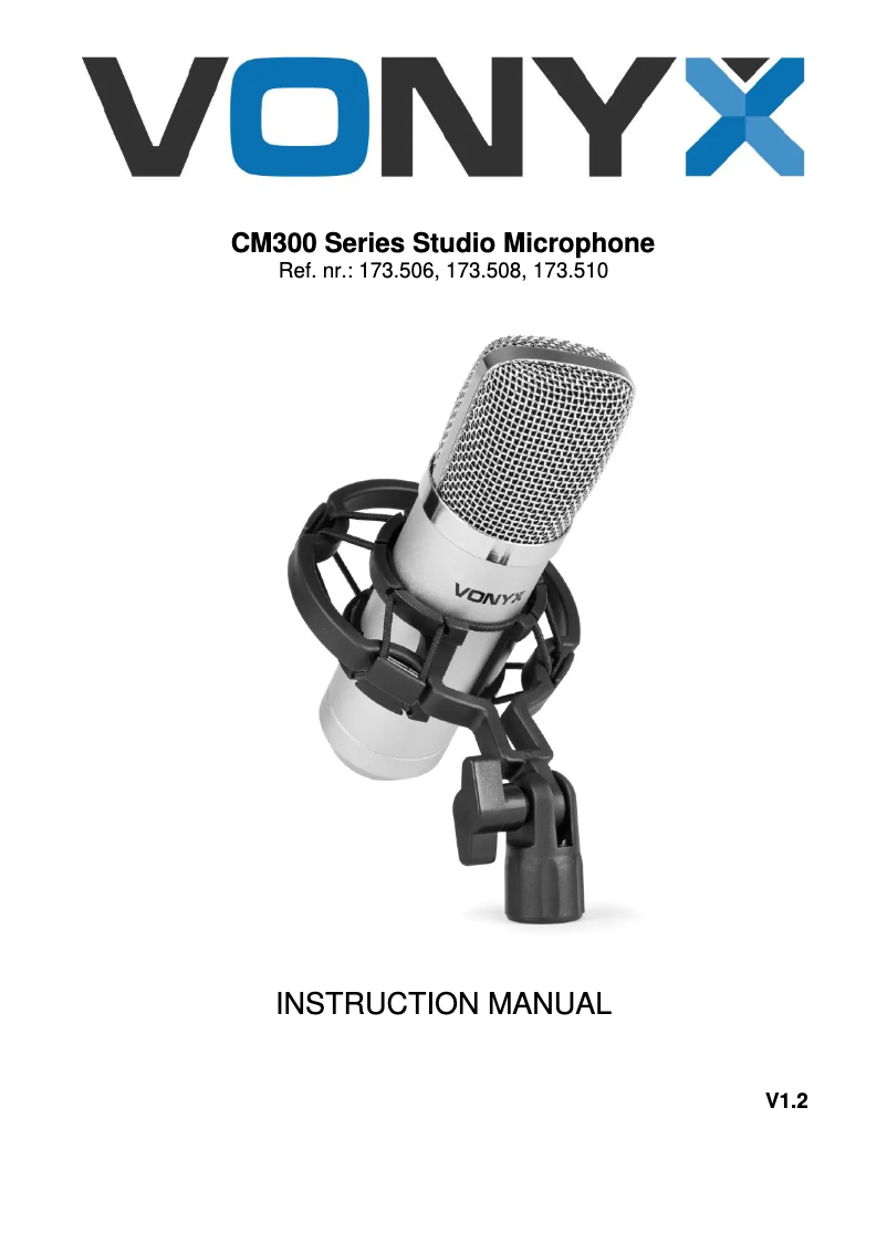 Page 1 de la notice Manuel utilisateur Vonyx CM300W